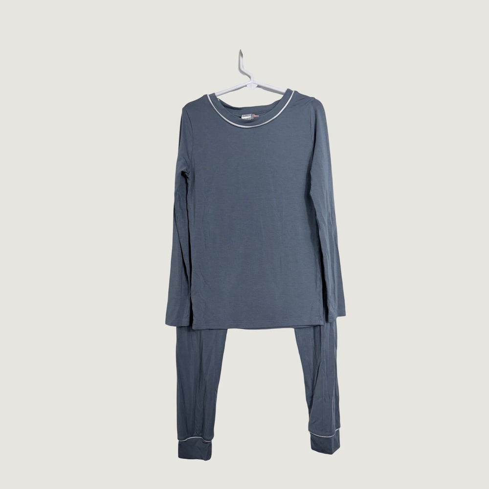 Eberjey Pajama Set 10 Blue Gisele Long Sleeve Modal Snug Fit Loungewear